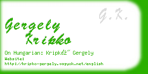 gergely kripko business card